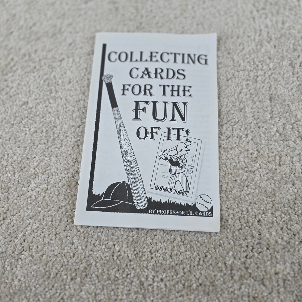 Vintage Sports Cards Collecting Cards For The Fun Of It Booklet 1996 White Black